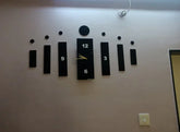 Creative 30in x 13in Wooden Wall Clock